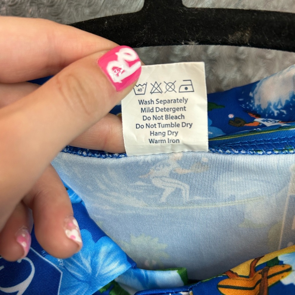 Blue KC Themed Hawaiian Shirt - Picture 5 of 5